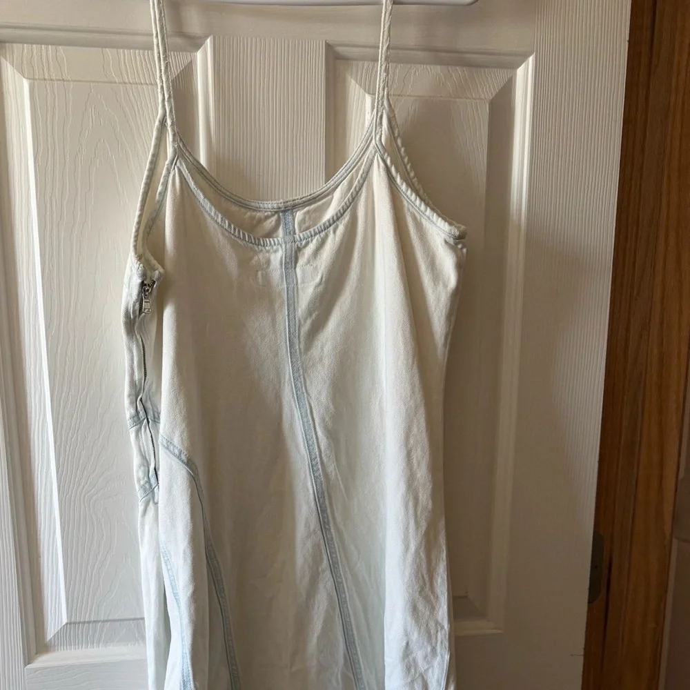 Zara Cream Strapless Dress - Picture 2 of 8